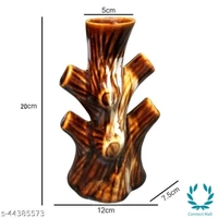  Ceramic  Brown Attractive Vases - Brown, Ceramic, Pack of1